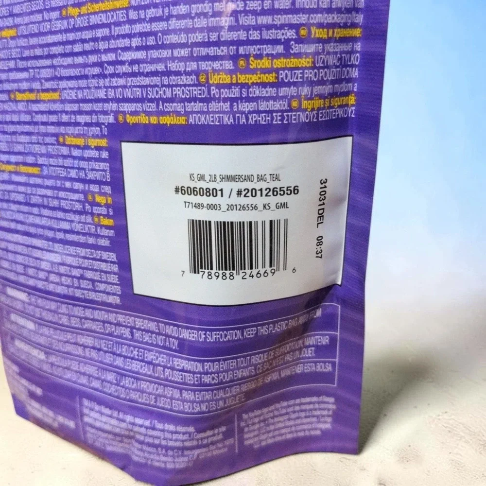 Kinetic Sand Shimmer Twinkly Teal 2lb Bag Spin Master Sensory Play Toy NEW